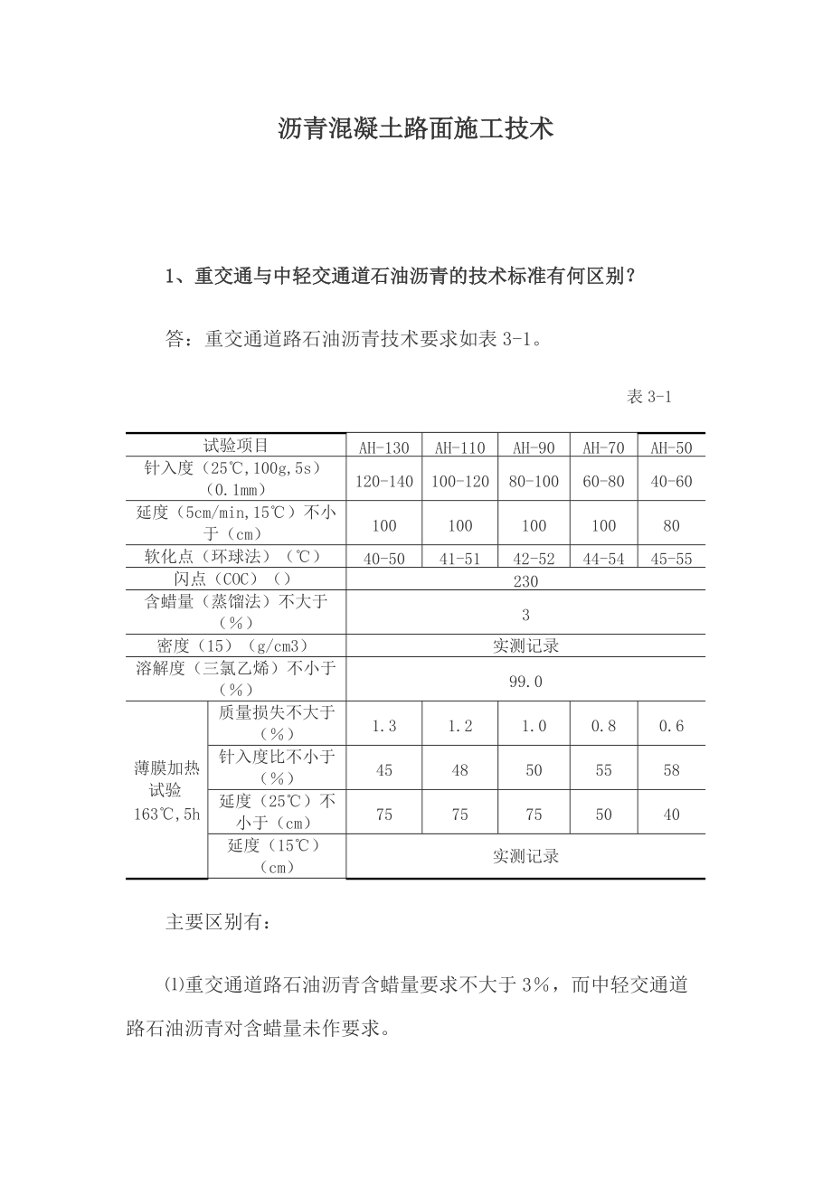 沥青混凝土路面施工技术.docx_第1页