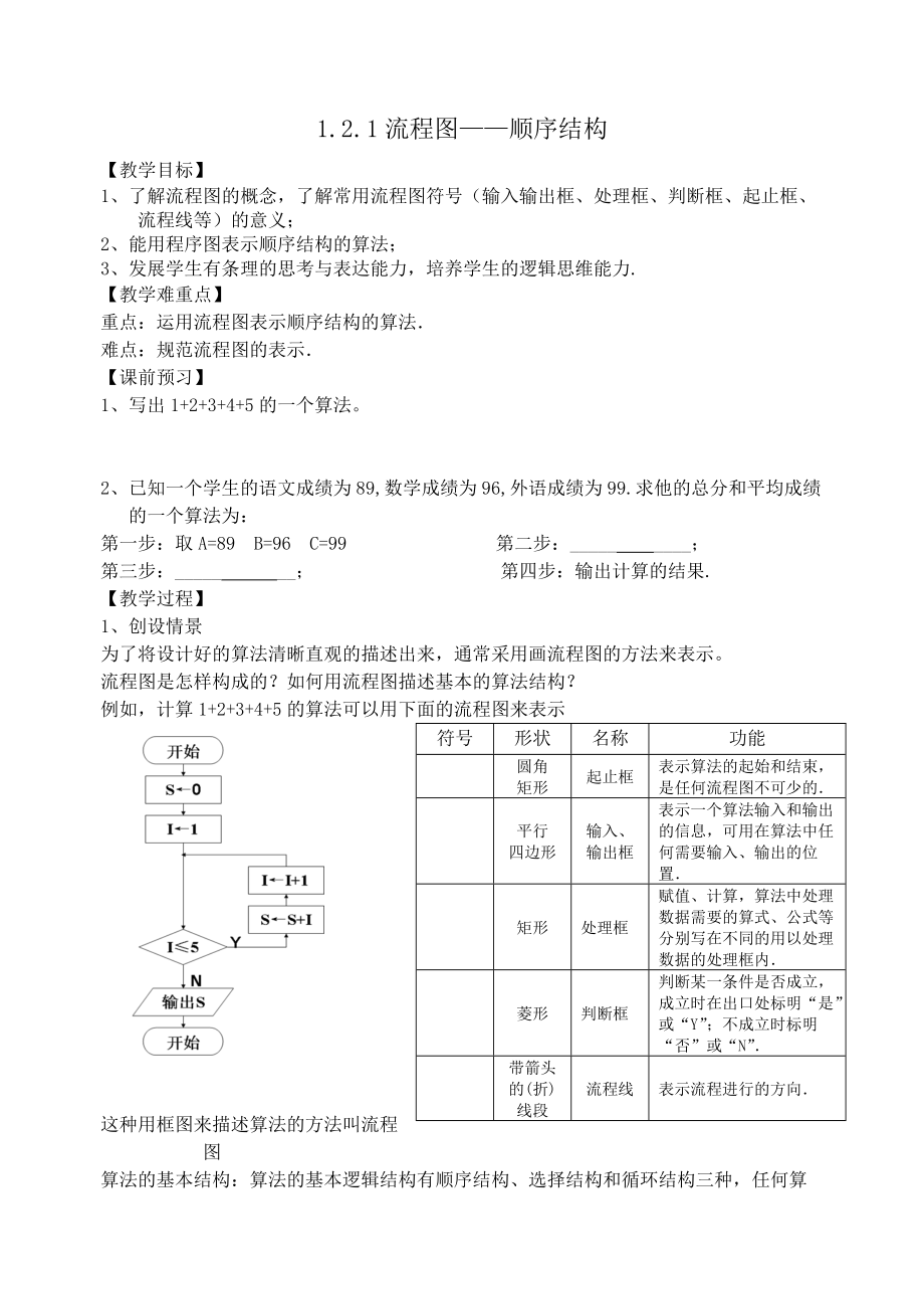 121流程图顺序结构.docx_第1页