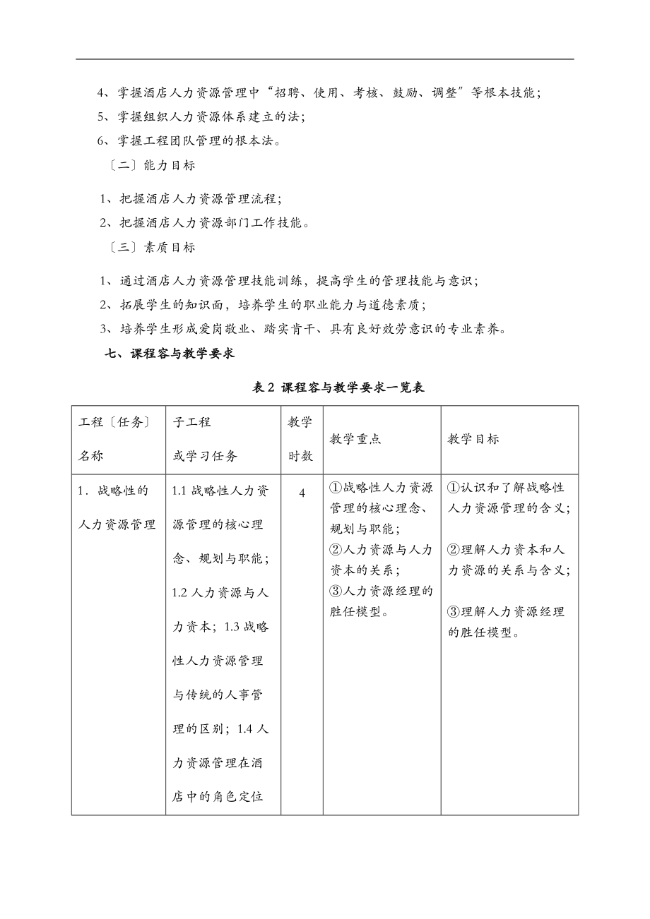 酒店人力资源管理课程标准.doc_第3页