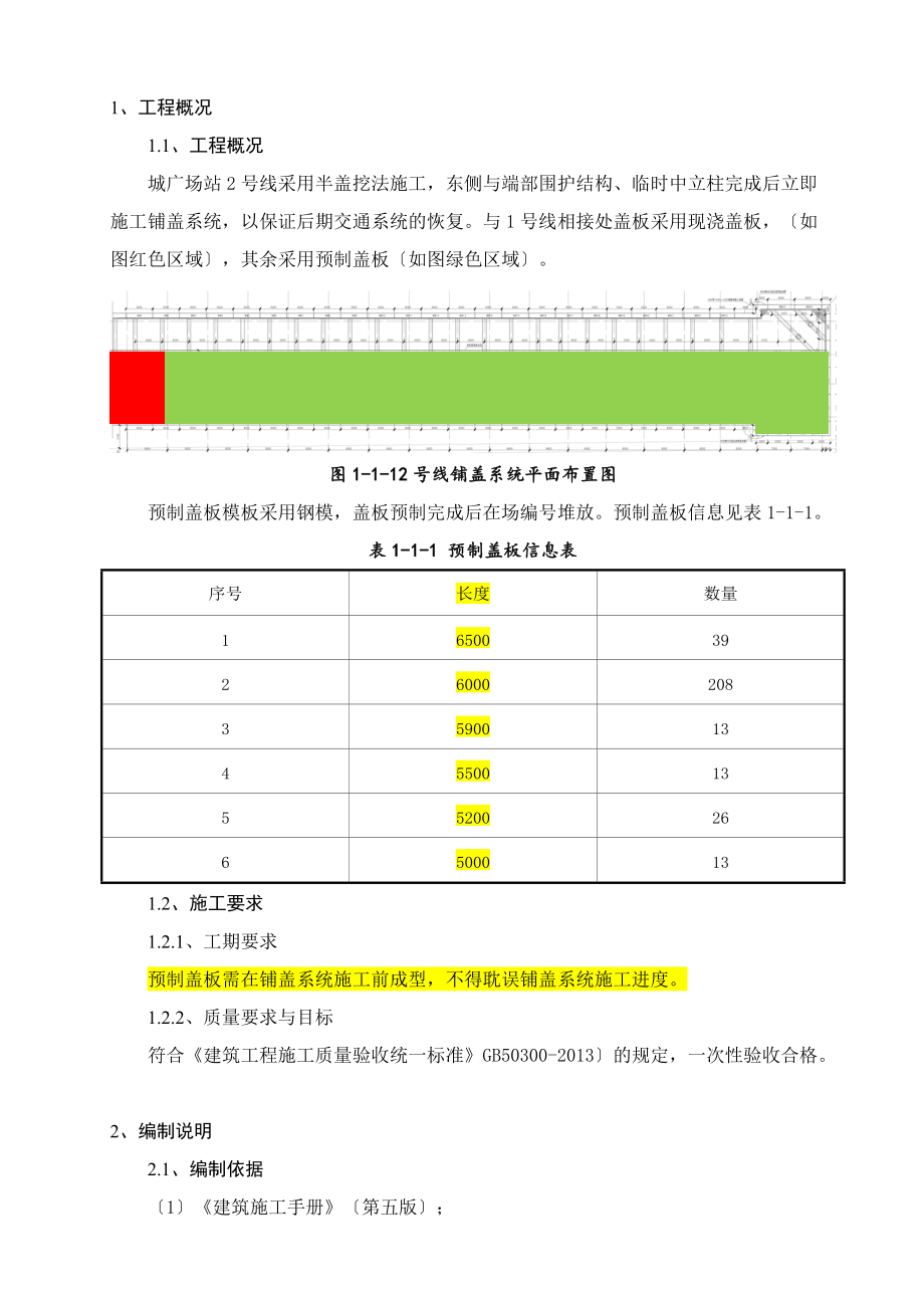 预制盖板施工方案设计.doc_第1页