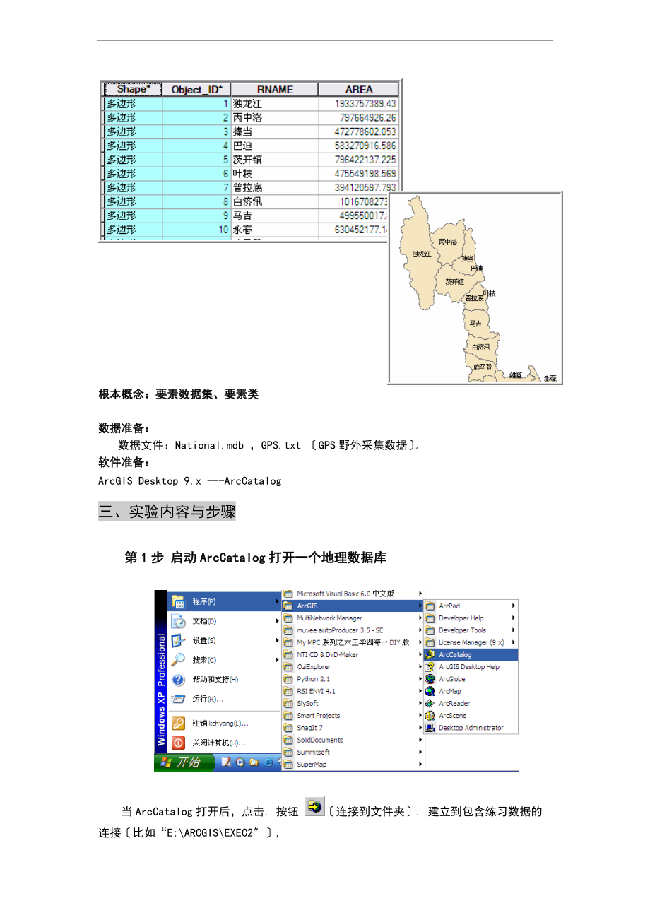 实验二空间大数据库管理系统及属性编辑实验报告材料.doc_第2页