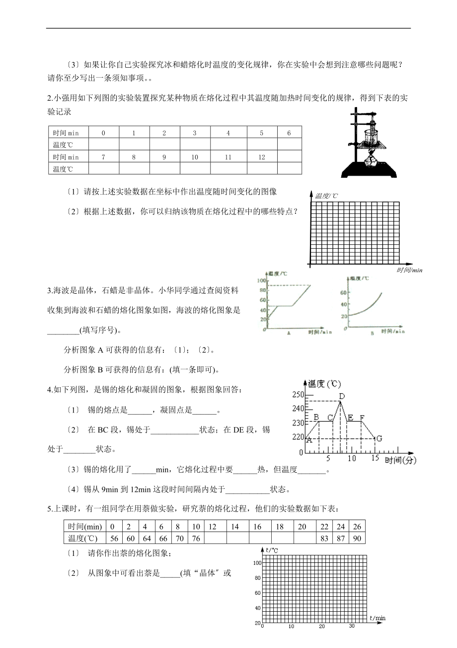 人教版物理八级上册物态变化熔化实验沸腾实验六种物态变化地辨析.doc_第2页