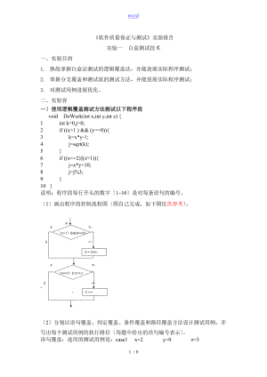 软件高质量保证与测试实验资料报告材料.doc