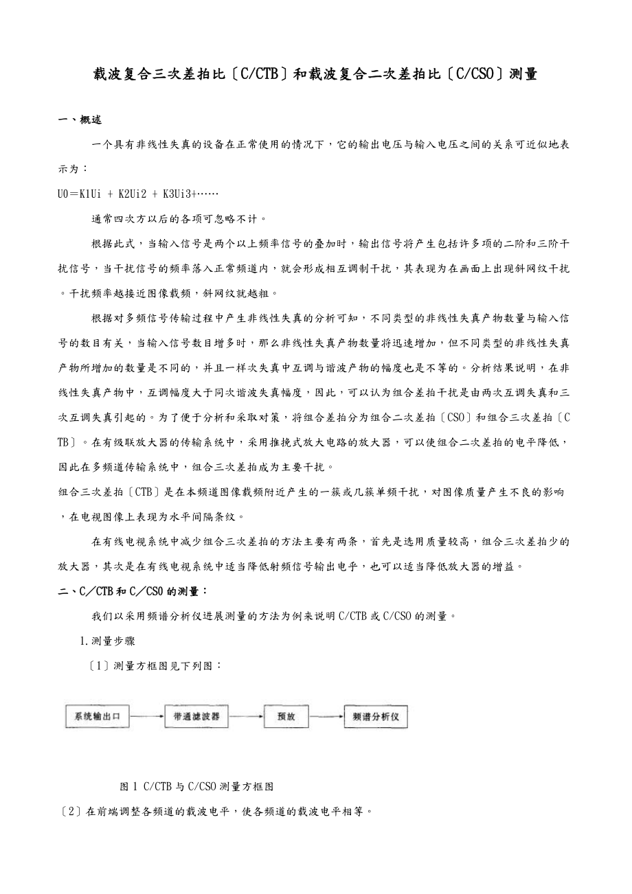 载波复合三次差拍比和载波复合二次差拍比测量.doc_第1页