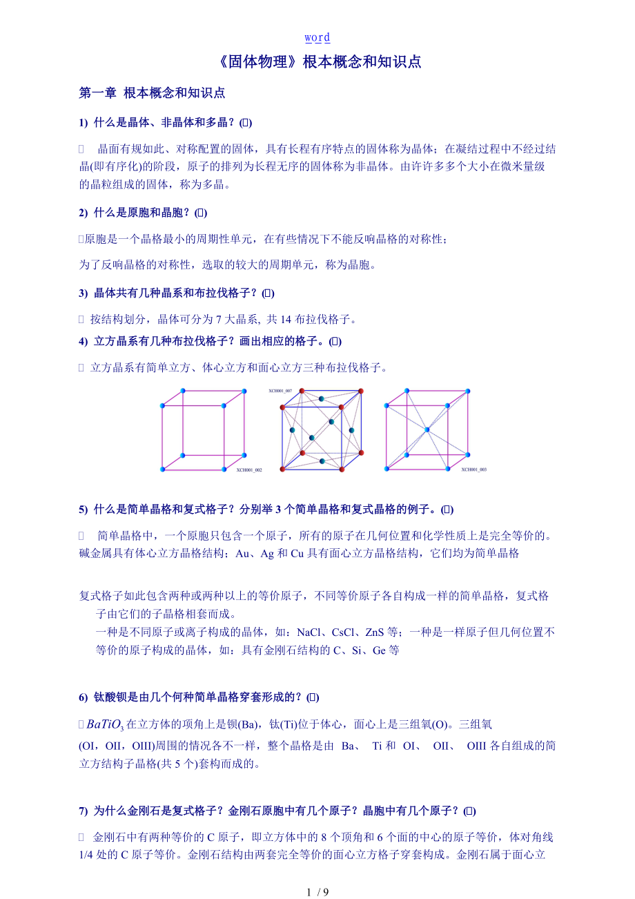 固体物理复习_简述题.doc_第1页