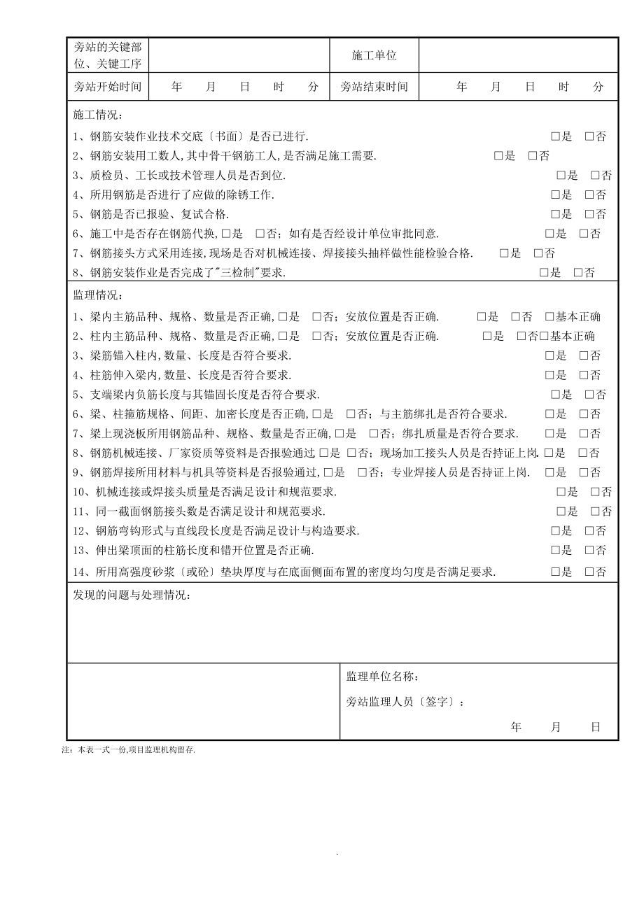 7-工程旁站监理记录范本.1.12.doc_第2页