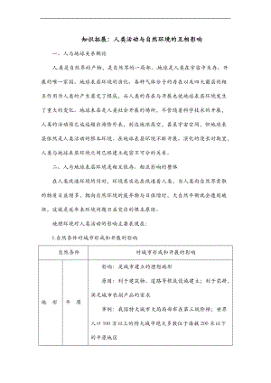 知识拓展人类活动与自然环境的互相影响.doc