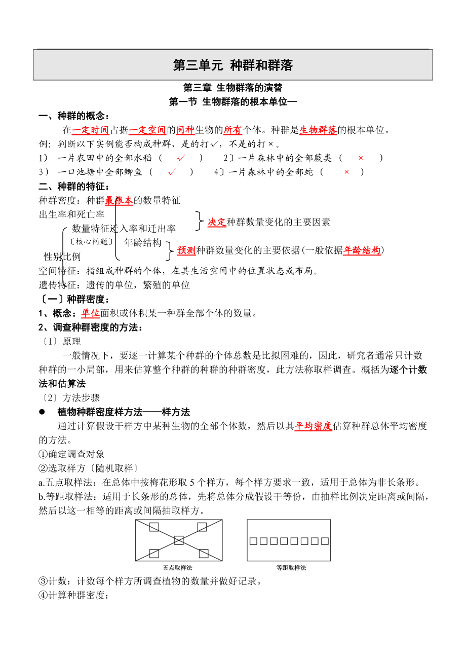 种群和群落知识整理.doc_第1页