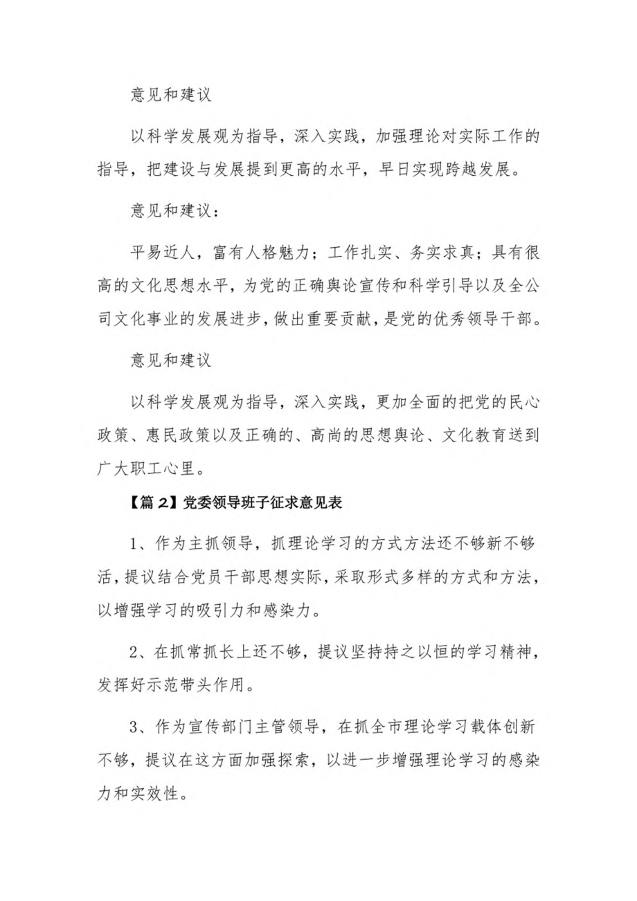 党委领导班子征求意见表5篇.pdf_第2页