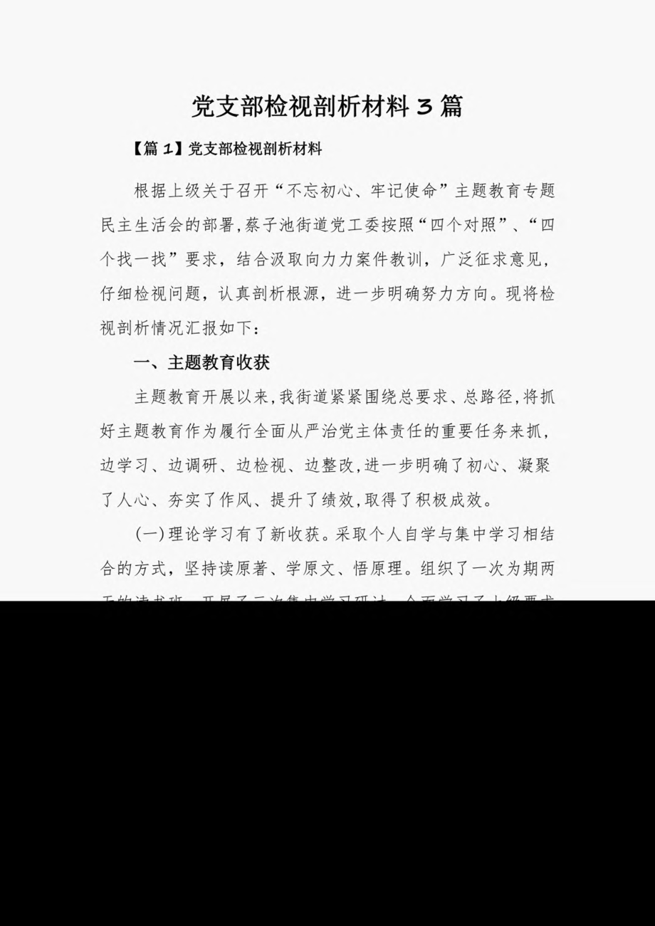 党支部检视剖析材料3篇.pdf_第1页