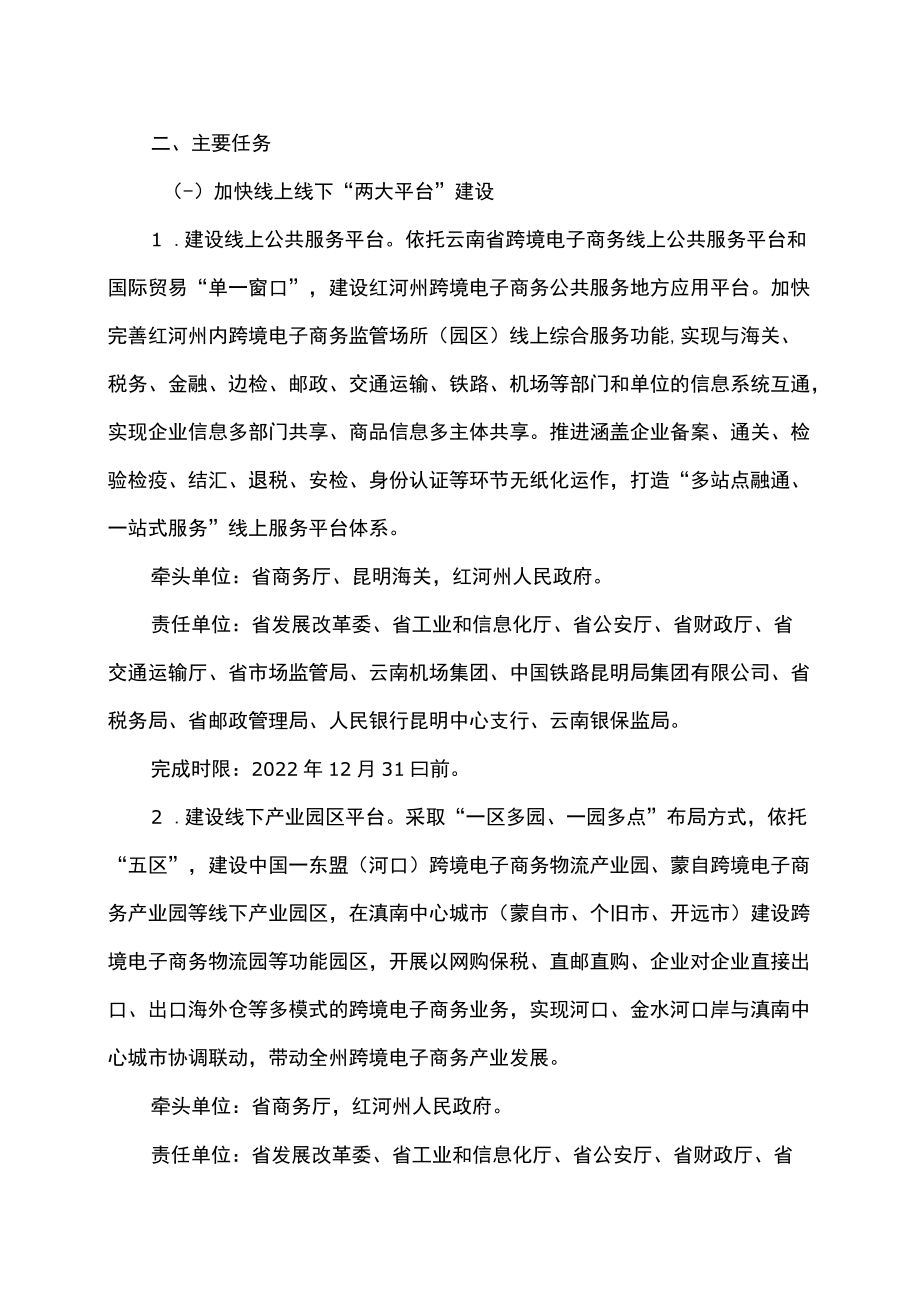 中国（红河）跨境电子商务综合试验区实施方案（2022）.docx_第3页