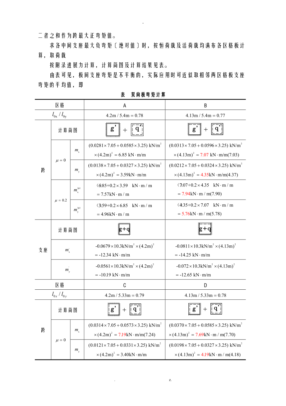 整体式双向板肋梁楼盖设计例题8.doc_第2页