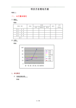 最新房地产策划月报表模板.doc