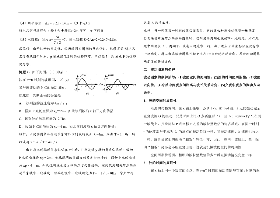 振动与波地图像及多解问题专题含解析汇报.doc_第2页