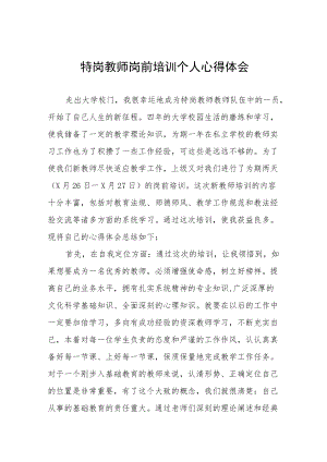 特岗教师岗前培训心得六篇.docx