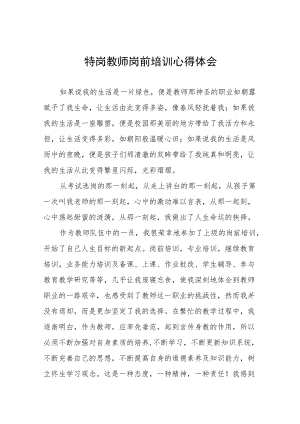 特岗教师岗前培训个人心得体会六篇范例.docx