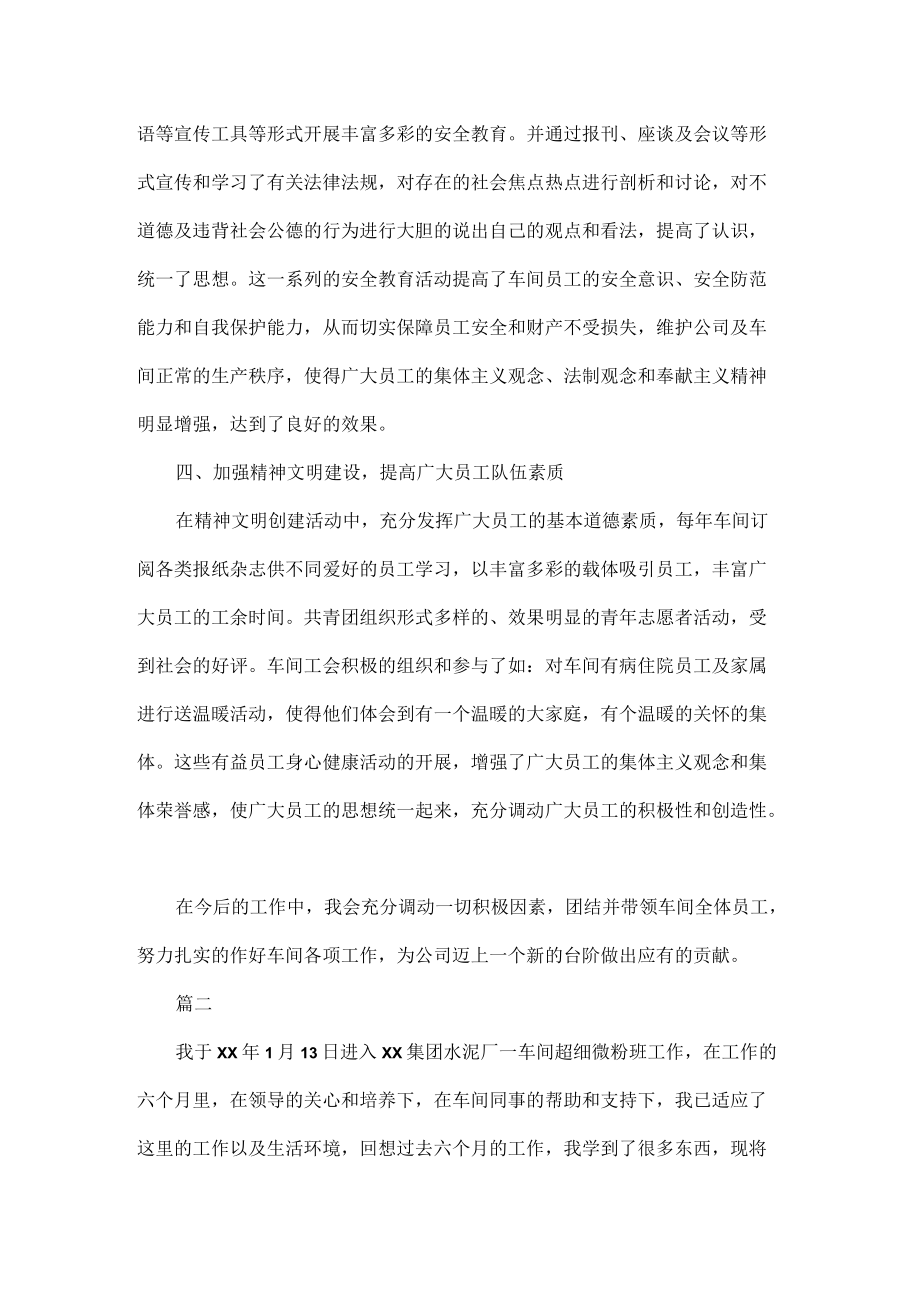 车间员工个人终总结范文五篇.docx_第2页