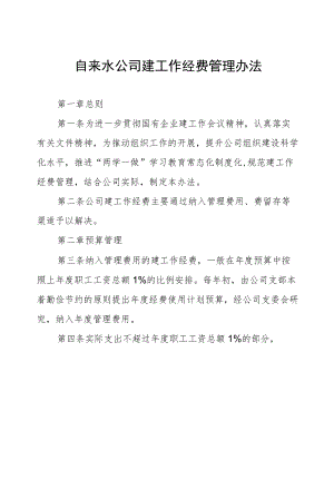 自来水公司党建工作经费管理办法.docx