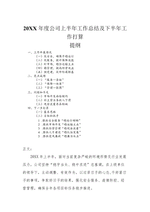 2022公司上半工作总结及下半工作打算.docx