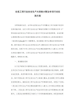 全县工贸行业安全生产大排查大整治专项行动实施方案.docx