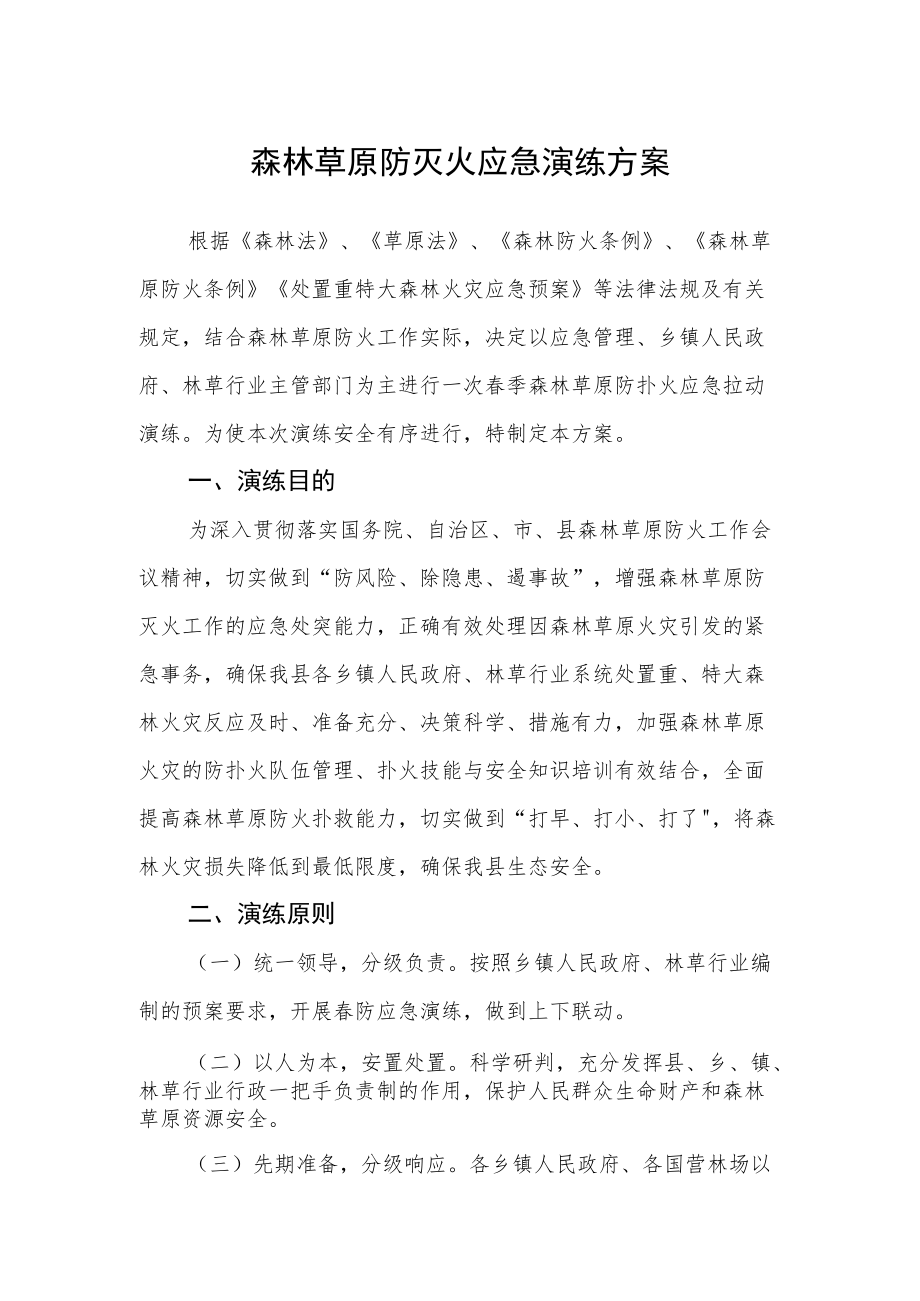 森林草原防灭火应急演练方案.docx_第1页