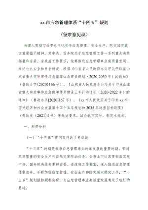 菏泽市应急管理体系“十四五”规划（征求意见稿）.docx