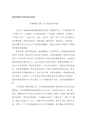 党建引领助推乡村振兴经验交流材料.docx