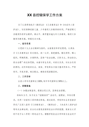 XX县控辍保学工作方案.docx