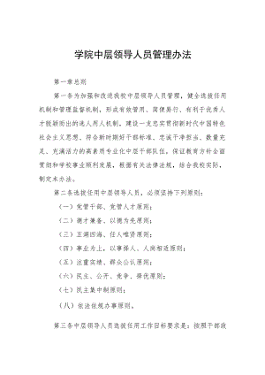 学院中层领导人员管理办法.docx