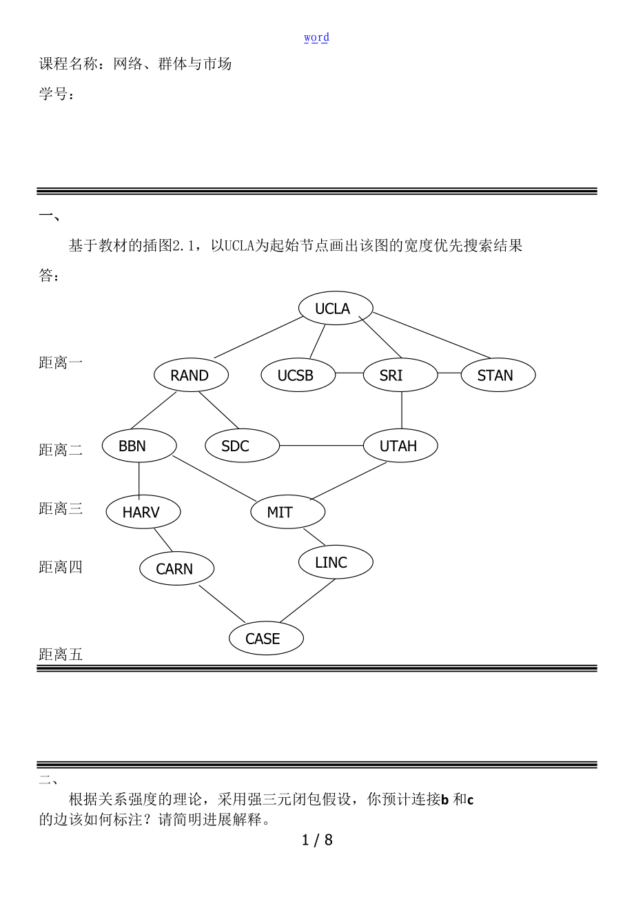 网络群体与市场武汉理工大学作业2.doc_第1页