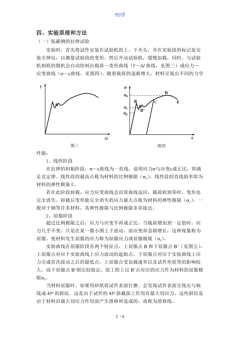 金属轴向拉压和扭转实验报告材料_工程力学.doc_第2页