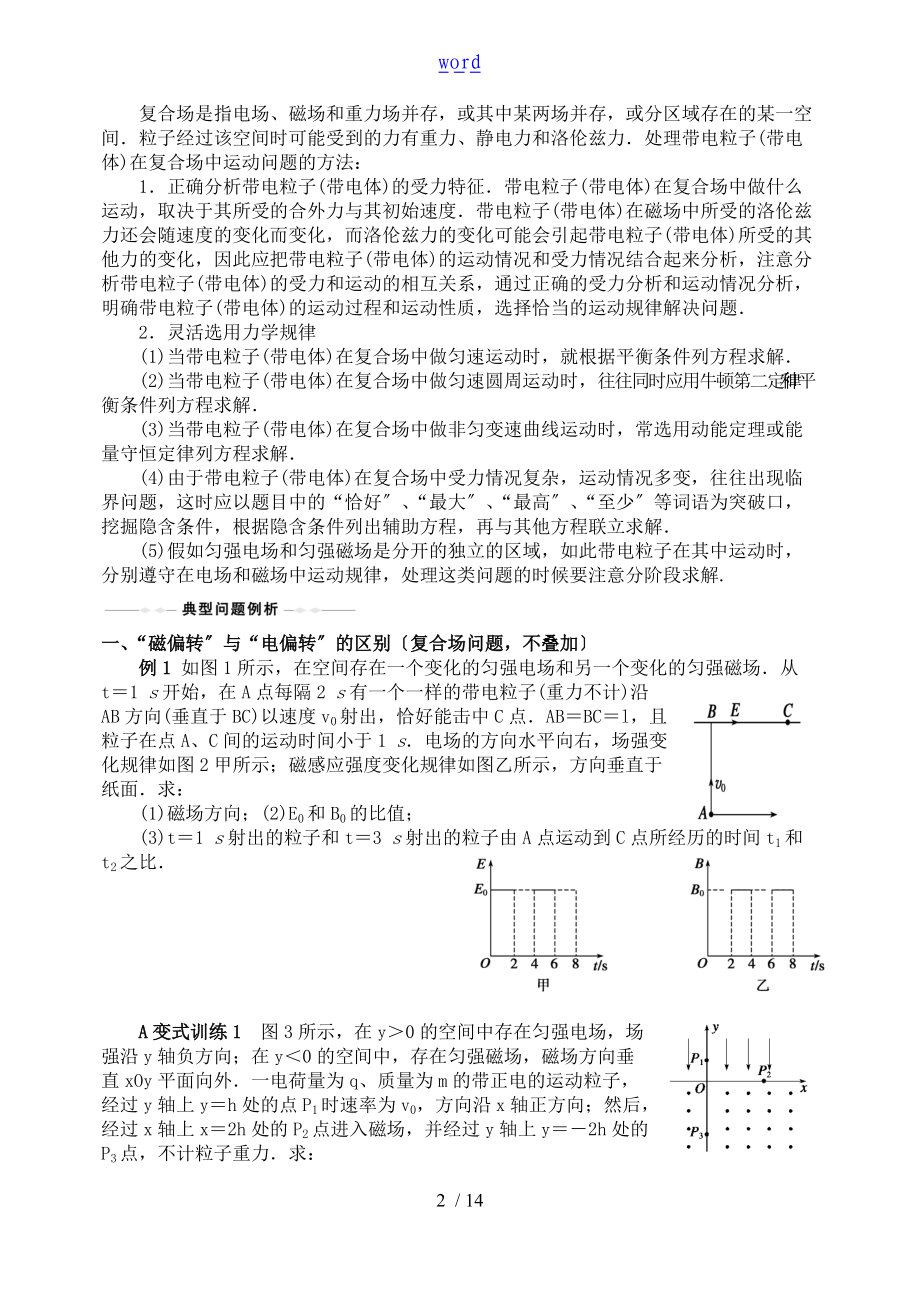 带电粒子在磁场中的运动归纳总结材料之题目总汇编带问题详解.doc_第2页