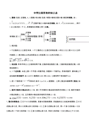 初中阶段所有的知识点.docx