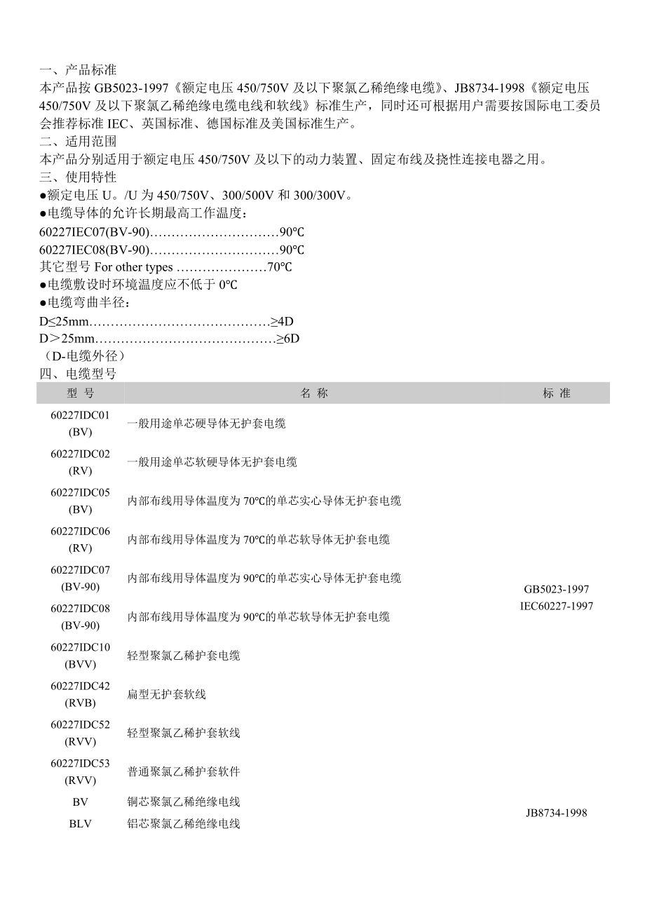 电线电缆技术标准.docx_第1页