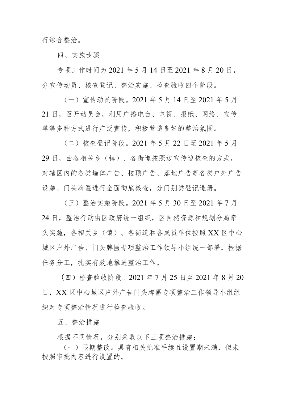 XX区中心城区户外广告门头牌匾专项整治工作实施方案.docx_第2页