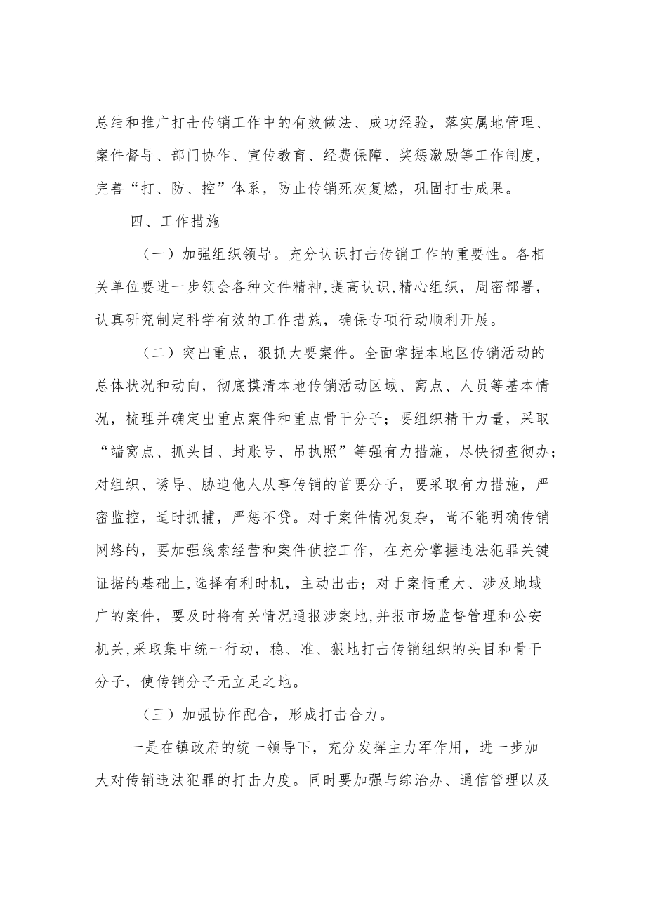 XX镇打击传销专项行动实施方案.docx_第3页