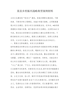 某县乡村振兴战略典型案例材料.docx