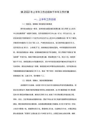 镇2022上半工作总结和下半工作打算(1).docx