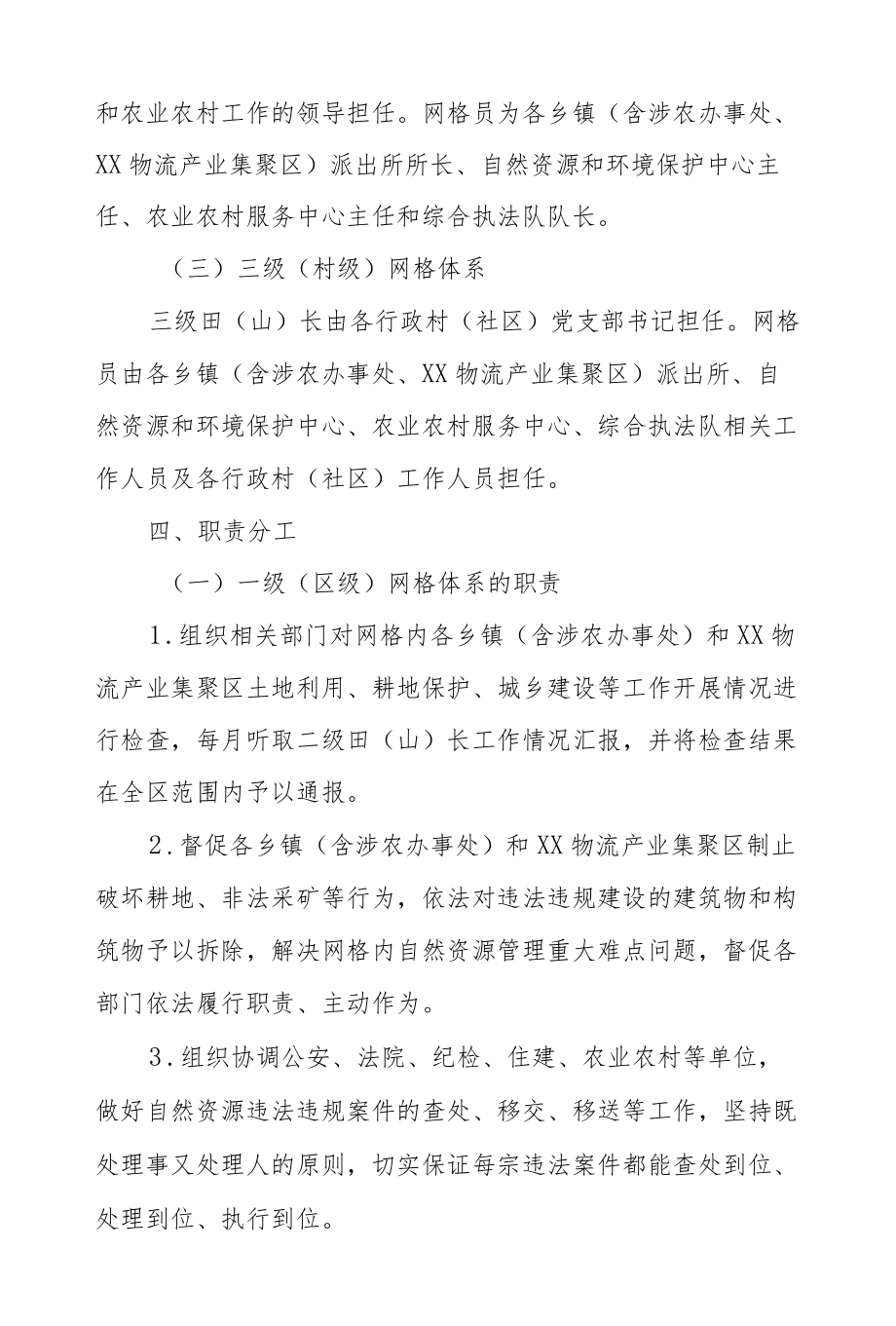 XX区自然资源网格化田长制山长制管理工作实施方案.docx_第3页