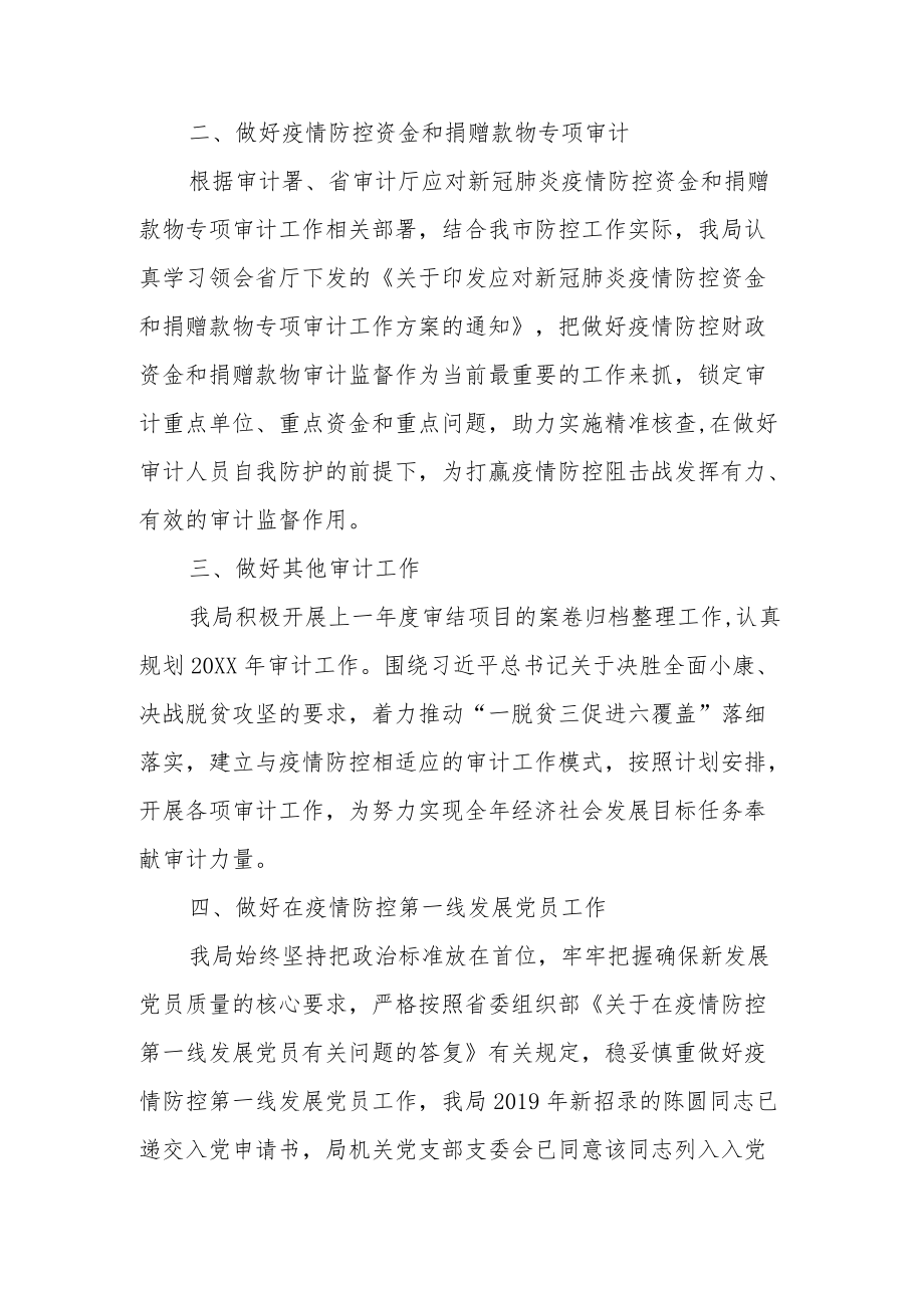 XX市审计局“守初心、学典型、亮承诺、战疫情”主题党日活动工作总结.docx_第3页