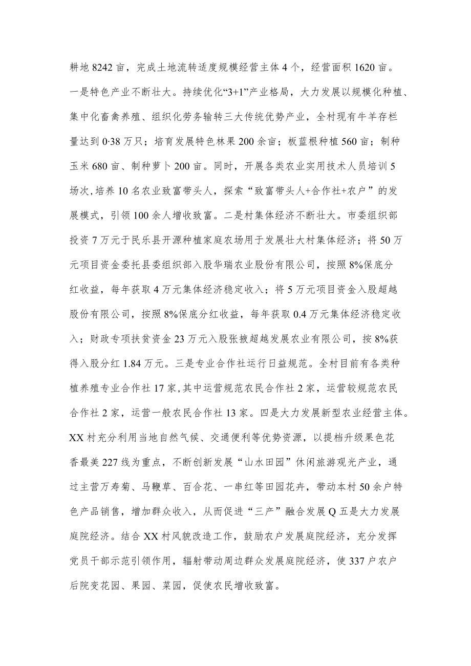 xx镇xx村“乡村振兴”示范村建设情况自查报告.docx_第2页