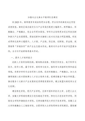 加强专业化高水平教师队伍建设.docx