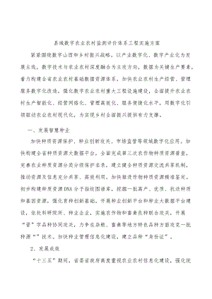 县域数字农业农村监测评价体系工程实施方案.docx