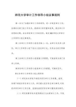 师范大学审计工作领导小组议事规则.docx