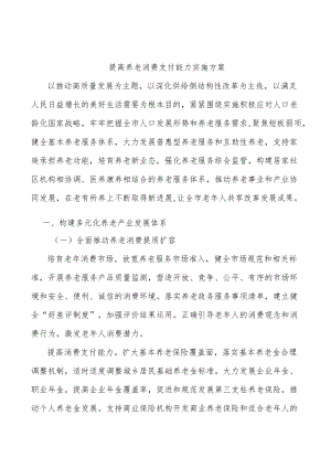 提高养老消费支付能力实施方案.docx