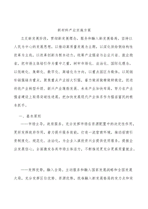 新材料产业实施方案.docx