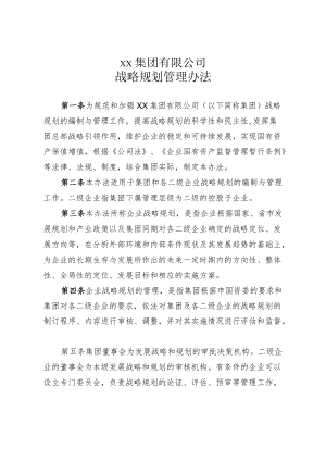 集团公司战略规划管理办法.docx