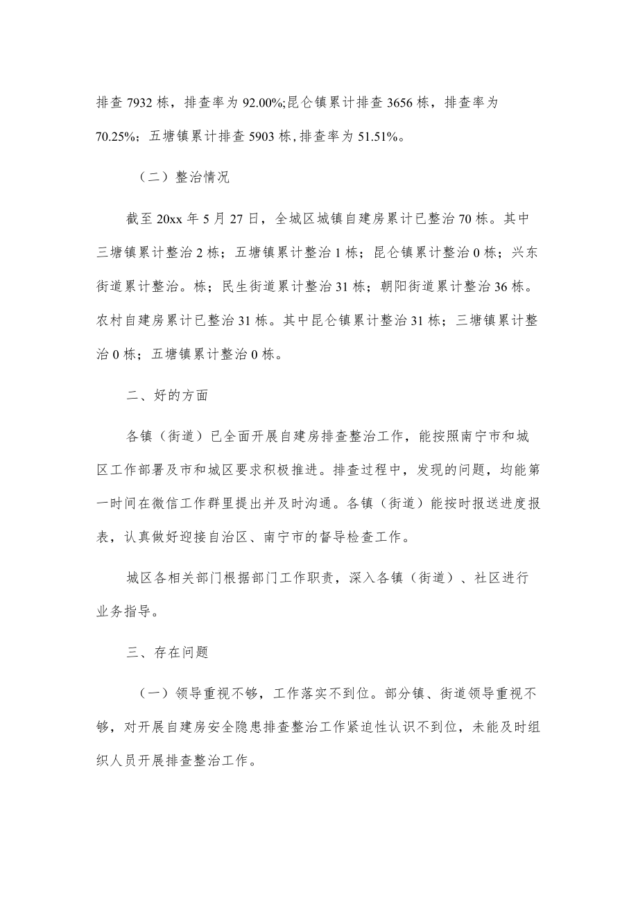 xx区自建房安全隐患排查整治工作情况报告.docx_第2页