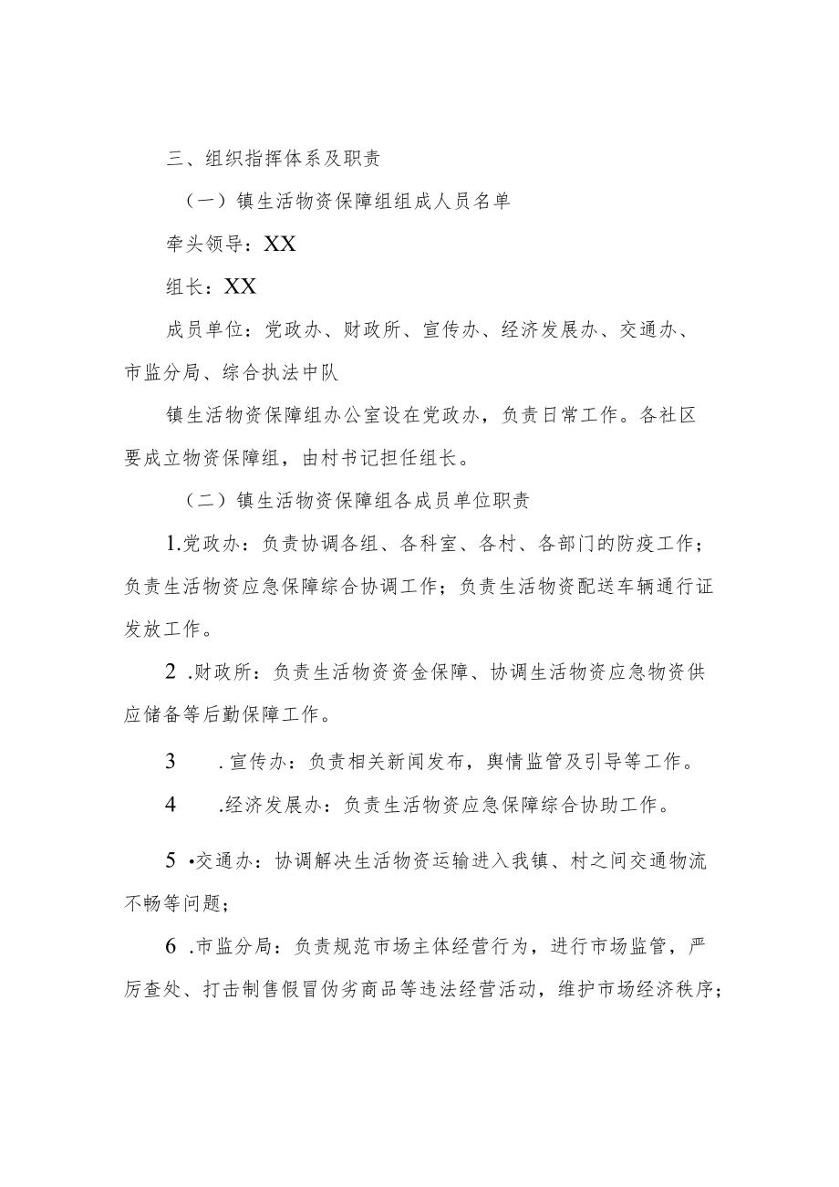 XX镇生活物资保障应急实施方案.docx_第2页