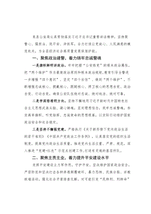 某某县打造让党放心、人民满意的模范机关经验材料：公安局警心向党、忠诚护航打造金盾模范机关.docx